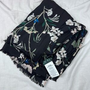 Lauren Ralph Lauren Silk Floral Scarf 70”x17”